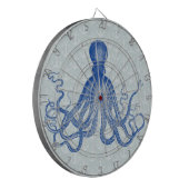 blauwe inktvis met ankers dartbord (Voorkant Links)