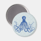 blauwe inktvis met ankers magneet (Voorkant / Achterkant)