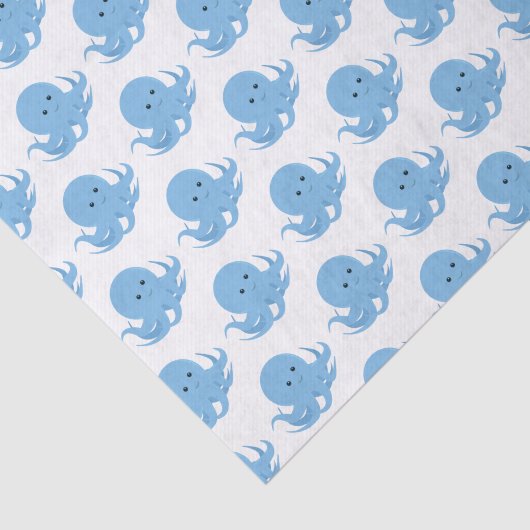 Blauwe inktvis tissuepapier (Detail)