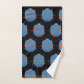 Blauwe insecten, kevers bad handdoek (Handdoek)