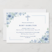 Blauwe inspiratie religieuze uitnodiging (Voorkant)