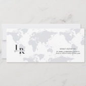 Blauwe instapkaart bruiloft RSVP-insluitingskaart Kaart (Achterkant)