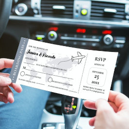 Blauwe instapkaart bruiloft RSVP-insluitingskaart Kaart