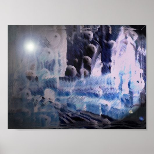 Blauwe inster poster (Voorkant)