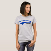 Blauwe Introvert Typografie Swoosh Aangepaste Datu T-shirt (Voorkant volledig)