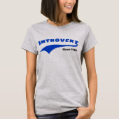 Blauwe Introvert Typografie Swoosh Aangepaste Datu T-shirt (Voorkant)