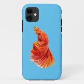 blauwe iPhone-draagtas met rode vis Case-Mate iPhone Case (Achterkant)