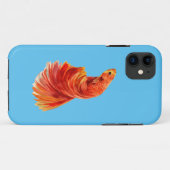 blauwe iPhone-draagtas met rode vis Case-Mate iPhone Case (Achterkant (horizontaal))