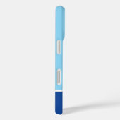 Blauwe iPhone Hoes met Mopige Kittens Ontwerp (Achterkant / Rechts)