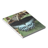 Blauwe Iridescent Mormon Butterfly Notitieblok (Schuin)