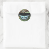 Blauwe Iridescent Mormon Butterfly Ronde Sticker (Tas)