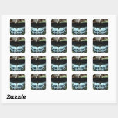 Blauwe Iridescent Mormon Butterfly Vierkante Sticker (Vel)