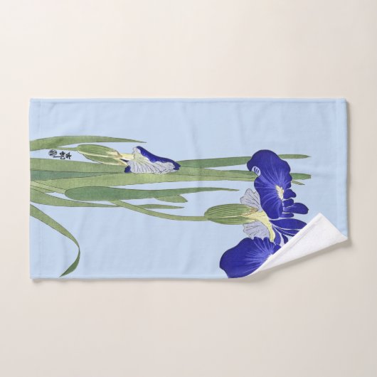 Blauwe IRIES van Ohara Koson Bad Handdoek (Handdoek)