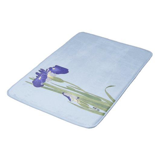 Blauwe IRIES van Ohara Koson Badmat (Gekanteld)