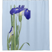 Blauwe IRIES van Ohara Koson Douchegordijn (Voorkant)