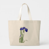 Blauwe IRIES van Ohara Koson Grote Tote Bag (Achterkant)