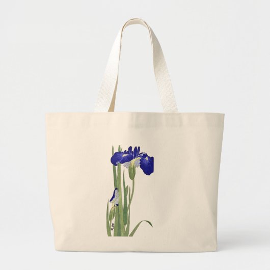 Blauwe IRIES van Ohara Koson Grote Tote Bag (Voorkant)