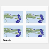 Blauwe IRIES van Ohara Koson Rechthoekige Sticker (Vel)