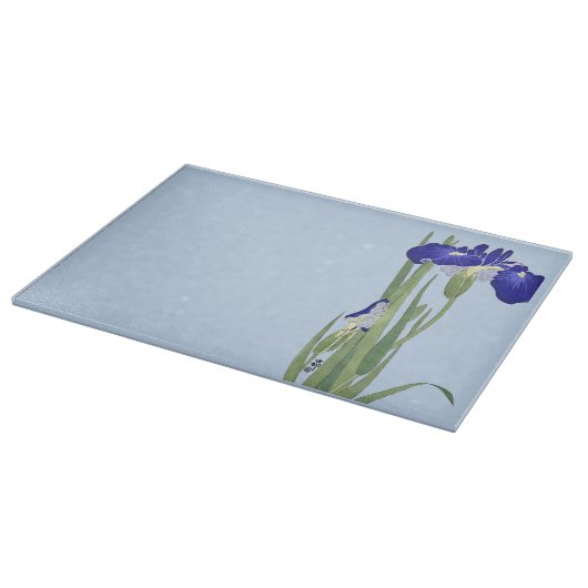 Blauwe IRIES van Ohara Koson Snijplank (Hoek)