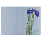 Blauwe IRIES van Ohara Koson Snijplank (Voorkant)