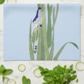 Blauwe IRIES van Ohara Koson Theedoek (Gevouwen)