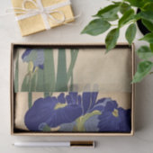 Blauwe IRIES van Ohara Koson Tissuepapier (Geschenk)