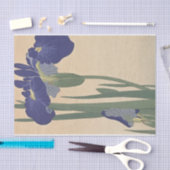 Blauwe IRIES van Ohara Koson Tissuepapier (Craft)
