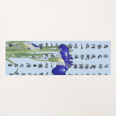 Blauwe IRIES van Ohara Koson Yogamat (Achterkant (horizontaal))