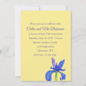 Blauwe Iris 25e huwelijksjubileumfeest Kaart (Achterkant)