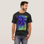 Blauwe Iris Abstract T-shirt (Voorkant volledig)