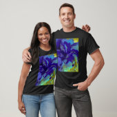 Blauwe Iris Abstract T-shirt (Unisex)