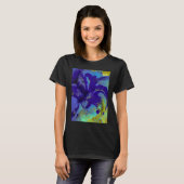 Blauwe Iris Abstract T-shirt (Voorkant volledig)