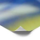 Blauwe iris, blauwe hemelcanvasafdruk poster (Hoek)