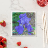 Blauwe iris bloem servetten (Insitu)