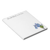 Blauwe Iris bloem waterverf Notitieblok (Schuin)