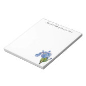 Blauwe Iris bloem waterverf Notitieblok (Linkerzijde)