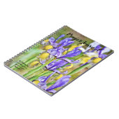 Blauwe Iris Bloemen Bijbelvers Gebedsdagboek Notitieboek (Linkerzijde)