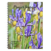 Blauwe Iris Bloemen Bijbelvers Gebedsdagboek Notitieboek (Voorkant)