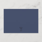 Blauwe iris bloemen bruiloft details informatiekaartje (Achterkant)