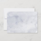 Blauwe iris bloemen modern blauw bruiloft diner RSVP kaartje (Achterkant)