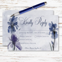 Blauwe iris bloemen modern blauw bruiloft diner