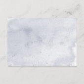 Blauwe iris bloemen moderne blauwe bruiloft detail informatiekaartje (Achterkant)