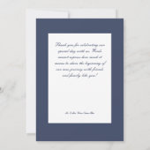 Blauwe iris bloemen moderne bruiloft bedankkaart (Achterkant)