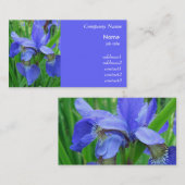 blauwe iris bloemen visitekaartje (Voorkant / Achterkant)