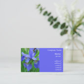 blauwe iris bloemen visitekaartje (Staand voorkant)
