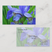 blauwe iris bloemen visitekaartje (Voorkant / Achterkant)