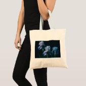 Blauwe Iris Bloemige Muur Kunst Poster Tote Bag (Voorkant (product))