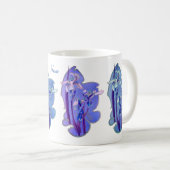 Blauwe Iris Bloemstuk Persoonlijk Koffiemok (Voorkant rechts)