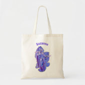 Blauwe Iris Bloemstuk Persoonlijk Tote Bag (Voorkant)