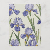 Blauwe Iris Bloesems Briefkaart (Voorkant)